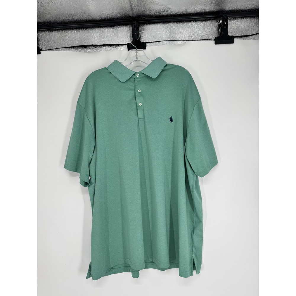 Polo Ralph Lauren Polo Shirt 2XB 2XL Big Mint Green Polyester Golf Performance